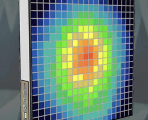 A panel used to visualize radio waves.